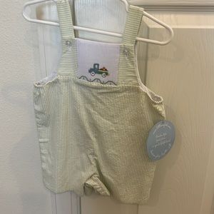 BOYS “Little English” romper. NWT